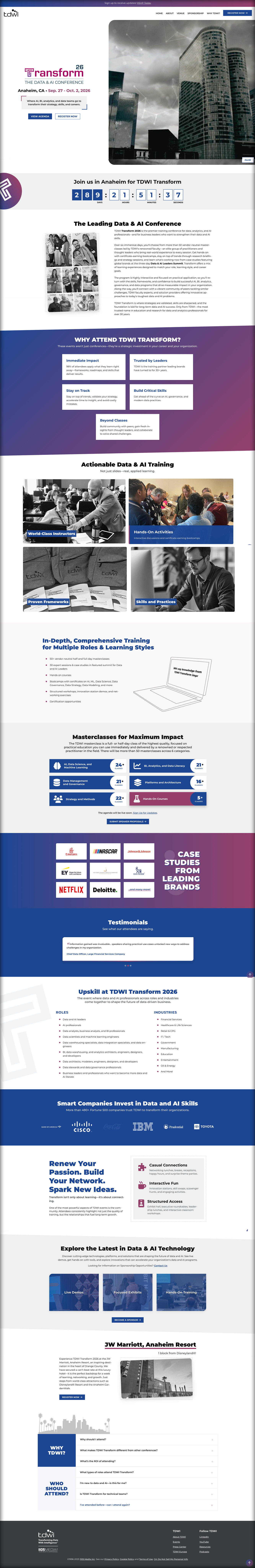TDWI Anaheim Website